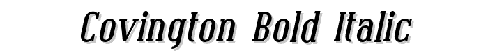 Covington Bold Italic font